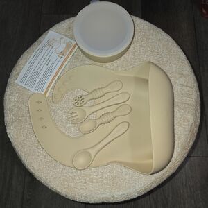 Silicone Baby Feeding Set in Light BEIGE